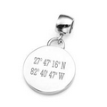 Latitude Longitude Silver Charm/Pendant